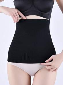 1pc Woman Solid Color Nylon Seamless Running Protect The Abdomen Shapewear Waist Shaper Belt Women's Sports Waist Shaping Belt Suitable For Everyday Wear