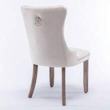 Dining Chairs - 米色 + 天鵝絨 + 泡沫 - 查看 5