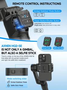 TOKQI Portable Gimbal Stabilizer For Smartphone,360°Automatic Rotation Foldable Phone Holder With Wireless Remote Control,Extendable 3 In 1 Selfie Stick Tripod/Gimbal Stabilizer/Ground Stand With Changable Fill Light For Smartphone,Gopro - Multicolor - View 10