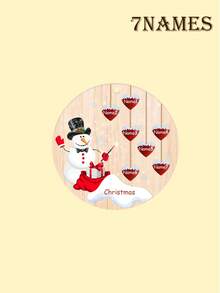 Custom Christmas Decorations With 1-8 Names, Personalized Christmas Tree Decorations, Customized Christmas Gifts, Customizable Text Christmas Ornaments, Diy Ornaments, Christmas, Garden, Acrylic, Ceramic, Wooden, Christmas Crafts, Snowman Pattern, Room Decor, Mom, Family