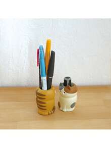 1pc Slouchy Phone Holder, Horizontal Cat Eye Glasses Rack, Office Pen Holder Storage Box, Student Desk Resin Crafts Decor Room Decor Home Decor Ornaments Home Miniature Things