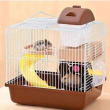 双层仓鼠别墅/栖息地，带城堡设计 - 粉色 - 查看 6