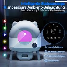 DEVOKO Automatic Self-Cleaning Cat Litter Box XXL Model Odor-Neutralizing Automatic Cat Litter Box With Waste Bags 95+15 Liter Capacity - White - View 5