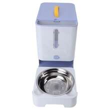 Caja de almacenamiento de comida para mascotas con recipiente de acero inoxidable, contenedor multifunción de gran capacidad para golosinas para gatos y perros. - 2L - Ver 8