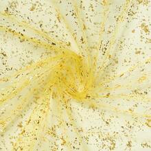 Light Yellow Gold Gauze Table Runner 120 Inch 10FT, Glitter Metallic Foil Sheer Dining Wedding Anniversary Holiday Birthday Table Decor For Home Party,28inchx120inch,Yellow - Màu vàng - Xem 6