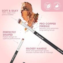 XAPY Eye Makeup Bres Eyew Br Set - 7pcs Soft Nthetic Br Kit - For Blending Eyew Eyeliner Crease Eyebrow - Long La Apply Better Flaws Look Makeup - 杏色 - 查看 4
