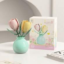 Đồ chơi lắp ráp mini DIY hình hoa bất tử (Hoa hướng dương, Hoa cẩm chướng, Hoa dành dành, Hoa hồng, Hoa ly) dùng trang trí bàn làm việc tại nhà. Món quà lý tưởng cho bạn trai/bạn gái nhân dịp Lễ Tình nhân, Sinh nhật, Kỷ niệm, Halloween, Giáng sinh. Hoàn hảo cho mẹ nhân Ngày của Mẹ, cho giáo viên nhân Ngày Nhà giáo. - Nhiều màu - Xem 11