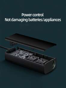 Cargador de coche multifunción de 200W, cargador de coche rápido G8/G9 USB-A Tipo-C de 7 puertos con interruptores independientes y pantalla LED - Multicolor - Ver 5