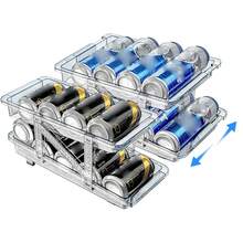 1/2PCS Large Capacity Expandable Can Storage Rack, Expandable Storage Rack, Suitable For Soda, Soup, Vegetable Cans - Kitchen, Garage, Dormitory Cabinet Sorting Rack, Easy To Assemble Without Tools, Universal In All Seasons. - 白色 - 查看 12