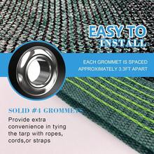 Tela de sombra 90% verde negruzco para jardín 6.5 x 13 pies resistente al sol lona de malla duradera con ojales reforzados para invernadero plantas gallinero pérgola toldoShade Cloth - mundodegruzco - Ver 3