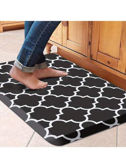 WISELIFE Kitchen Floor Mat And Carpet, 17.3 "X 28", Non-Slip Comfort Mat For Kitchen, Home, Office, Laundry, Grey