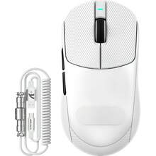 ATTACK SHARK X8 终极无线游戏鼠标，PAW3950MAX 42K DPI 传感器，光学微动开关，800mAh 电池，59g 轻量化设计，配备 RGB 螺旋线缆 - 彩色 - 查看 10