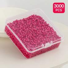 1 Box (3000pcs) 2.6mm Pink Tone Large Hole Mini Fuse Beads - DIY Jewelry Making, Pixel Art & Craft Mosaic Colorful Plastic Beads - Durable Crafting Supplies For Jewelry Designers