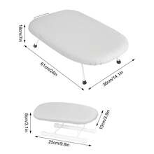 Portable Table Top Ironing Board – Foldable Design With Non-Slip Legs & Built-In Iron Rest - Grey - View 5