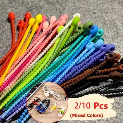 2 piezas/10 piezas Clips de sellado de silicona reutilizables, organizadores de envoltorios, estantes de almacenamiento, abrazaderas de cables multifunción, clips para cremalleras, conservadores de alimentos, soportes para auriculares, bolsas, accesorios de viaje, estuches para baterías portátiles, cajas para cargadores portátiles, estuches para auriculares escolares/universitarios, organizadores de cables, bolsas para electrónicos, excelente para el Día de la Madre, vuelta al colegio, Navidad