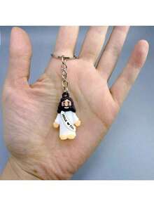 1pc Random Color Multicolor Creative Cartoon Jesus You Keychain Pendant, Key Chain Car Bag Ornament, Valentine's Gift For Friends, Daily Use Accessory Valentines Car Accessories Bag Charm School Cute Goth Y2k - 彩色 - 查看 3