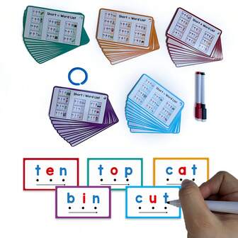 English Writing Education Tools Learning Cards With Double-Sided Printing That Can Be Repeatedly Wiped And Written On With Whiteboard Pen