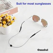 Glasses Strap - Sunglasses Strap Eyewear Retainer, No Tail Wire Eyeglasses Straps Eyewear String Sunglass & Glasses Holder For Man, Woman (1pcs Red),1pcsRed-16inch - 1件紅色-16英寸 - 查看 7