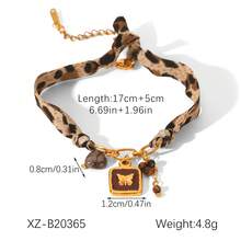 Autumn & Winter Accessories: Leopard Print Scarf, Light Luxury High-End Titanium Steel Necklace & Bracelet - Fade-Resistant Jewelry For Women