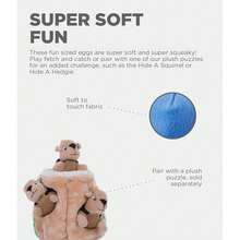 Outward Hound Squeakin' Eggs Pl 11ush Replacement Dog Toys - 3 Pack,3Count(Packof1),Egg - Egg - 查看 6