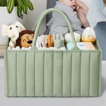 1pc Baby Diaper Caddy Organizer For Changing Table, Baby Storage Basket For Diapers And Baby Wipes, Gift For Baby Shower, Car Caddy Organizer, Nursery Diaper Organizer, Portable Diaper Storage - Multicolor - View 10