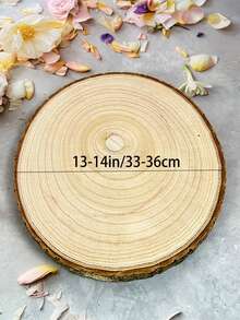 1 件 10-11 英寸质朴大木片，用于中心装饰 - 天然未加工的泡桐木，非常适合婚礼和生日、DIY 工艺品和家居装饰