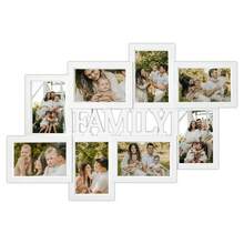 Jerry & Maggie Modern 8-Opening Family Photo Frame Set | Chic Black Wall Decor Collage Frames Fit 4x6 & 6x4 Photos, Perfect For Living Room/Bedroom Home Decor, Christmas Gift - 白色 - 查看 3