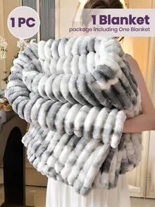 1pc Throw Blanket, Bedding, Cozy And Warm Blanket, Lightweight Soft And Comfortable, Solid Color Series, Minimalist And Stylish Design, Suitable For Sofa, Bedroom, Living Room, All-Around Comfort, Travel Use, Nap Blanket, Reference Size Image, Multiple Sizes Available, Machine Washable, Back To School Season, Fall Decor, Autumn Decor, Christmas Decoration, Room Decor - 灰色 - 查看 10