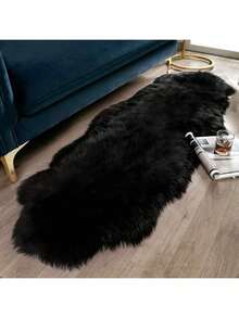1 tấm thảm dài màu đen sang trọng, thảm dài mềm mại phong cách Bắc Âu, kích thước không đều, có sai số cắt 1-5cm, thảm đầu giường phòng ngủ, quà tặng Giáng sinh, chăn bệ cửa sổ, thảm trang trí mềm mại, đồ trang trí phòng ngủ, thảm nhỏ, thảm, đồ trang trí nhà cửa, thảm phòng khách, thảm nhỏ phòng khách, thảm phòng ngủ, đồ trang trí phòng khách, thảm ngoài trời, thảm có thể giặt được, thảm nhung, thảm lông, thảm thu đông, dày/xốp - màu đen - Xem 2