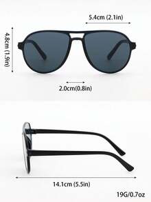 6pcs Pilot Style Unisex Casual Everyday Eyeglasses, Suitable For Riding, Street, Beach, Travel