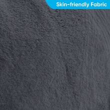 Modern Faux Fur Fabric Large Bean Bag Chair With Ottoman, Oversized Adult Bean Bag Chair With Filler, Lazy Sofa Comfy Bean Bag Couch With Armrests - 深灰色 - 查看 11