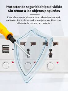 4 Piezas Regleta Cargador Multicontactos Premium Con 2 Salidas 2 Puertos Usb,Extensiones 4 Tomas,Cable de extensión, Protector contra sobretensiones con 4 salidas, 2 puertos USB,Extensión Eléctrica Multicontacto,adaptador de regleta para el hogar y la Oficina. - 4 piezas - Ver 11