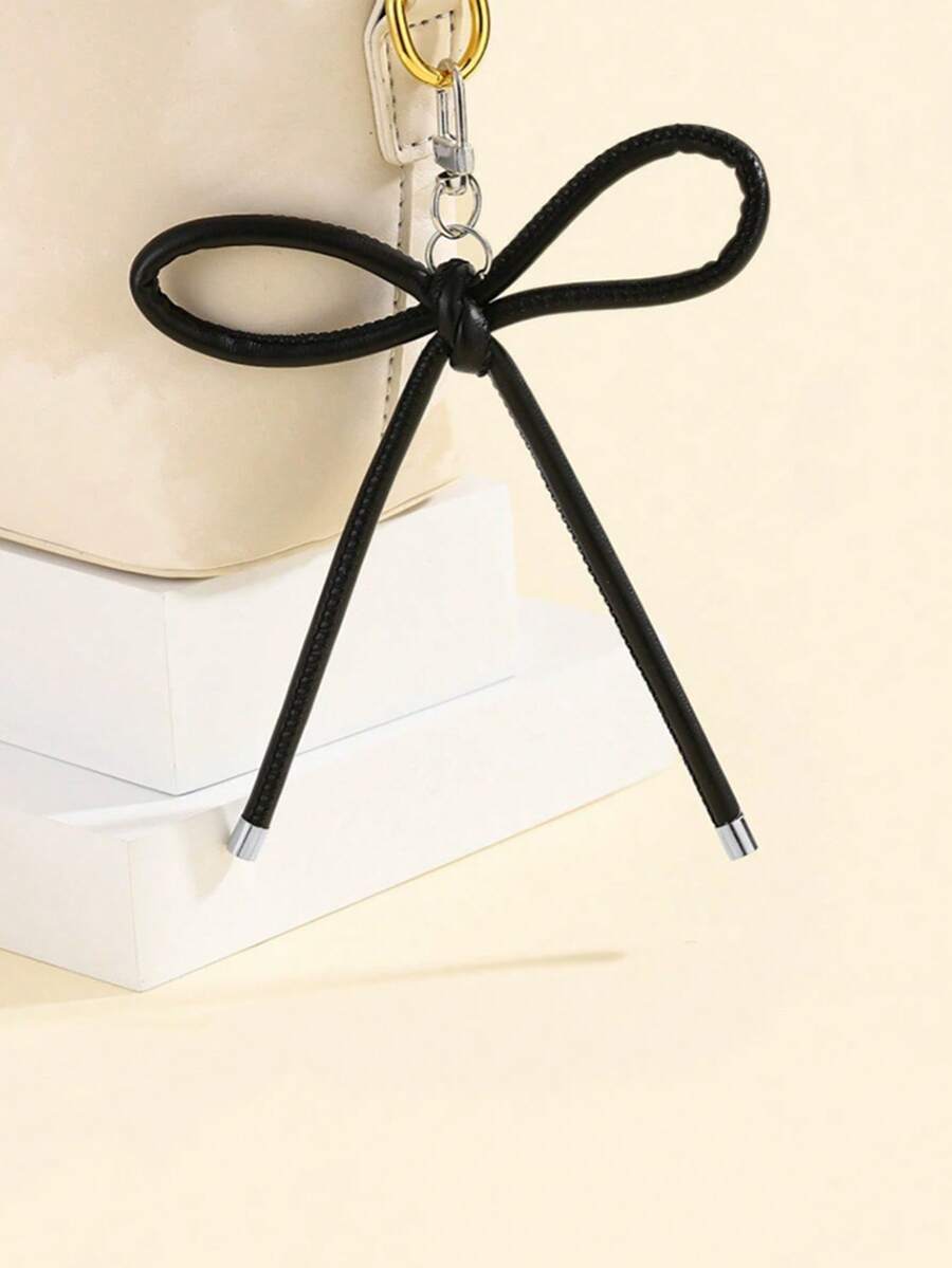 Yogodlns INS Style, Sausage Dog Keychain, Key Chain Pendant, Key Fob With Knot Decor Lanyard, Suitable For Women, For Work/School, Small Gift - Multicolor - View 1