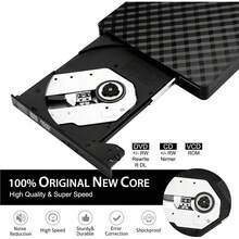 Unidad de CD/DVD Externa para Portátil, USB 3.0 CD DVD +/- Grabadora de DVD, lector de CD ROM Externo Grabadora Unidad óptica Compatible con Portátil PC 11/10/8.1/Linux - 1 - Ver 4