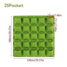 1pc Wall-Mounted Grow Bag, Felt Grow Bag, Beauty Plant Bag, Seedling Grow Bag, Plant Nursing Container Bag, Indoor And Outdoor Background Greenery Decorative Wall Decor, Plant Bag - Multicolor - View 13