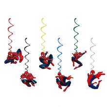 Spiderman Theme Boys Birthday Party Decorations, Spiral Hanging Decor, Happy Birthday Party Supplies - Multicolor - View 6