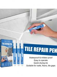 Tile Repair Pen, Suitable For Cleaning Bathroom Floor Grout, Waterproofing, Mildew Prevention, And Beautifying Tile Repair And Grout Sealing. A Great Gift For Family And Friends, Including Holiday Gifts, Christmas Gifts, Home Goods, And New Year's Gifts (Packaging Style Sent Randomly). - one-size - View 7