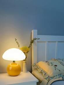 1pc Adorable Mushroom Table Lamp, USB-Powered With Ceramic Base, Perfectly Complements Living Room, Bedroom, Hallway, Cafe, And Office Decor. LED Lighting. Valentine's Day Gift, Gift For Women, Room Decor, Bedroom Decoration - one-size - View 9