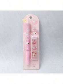 1支三丽鸥0.5mm自动铅笔 - 可爱旋律、酷洛米、肉桂狗和宝可梦图案 | 粉色，透明笔身 | 办公学习用品，可爱铅笔，按压式铅笔，办公文具礼品 - 彩色 - 查看 12