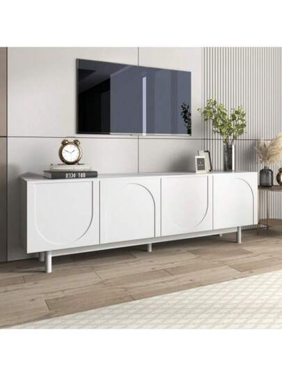 Moderne Wit TV St 175 38 56 Cm, Adjustable Insert, Lightweight Luxurious Flat Screen view 5