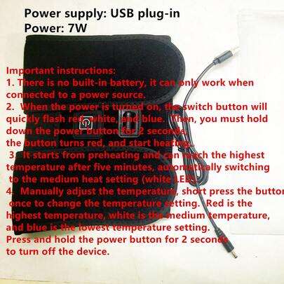 USB Heated Knee Pad, 3-Level Adjustable Heated Knee Massager With Knee Support, Portable Leg Warmer To Relax Leg Muscles