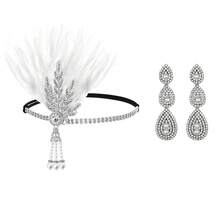 一套两件 1920 年代复古风发箍，羽毛头饰，镶嵌水钻，适合女性，可作为派对配饰或发饰。 - 金色 - 查看 16