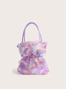 1pc Elegant Lady Rose Flower Waist Design Handbag, Clutch Purse, Eid Gift - Handbag - View 10