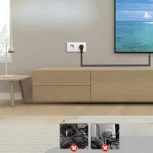 1PC 2m/78.74inch Self-Adhesive Cable Trunking, Suitable For Desktop, Wall And Floor Installation, Prevents Tripping Over Bare Wires, Concealed Soft Cable Channel, Decorative Cable Protector For Home And Office Use - Multicolor - View 8