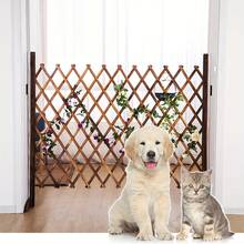 Senmeo 70x200cm(27.6x78.7") Pressure-Treated Wooden Pet Gate (Extendable), Indoor/Outdoor Fence - Christmas Pet Essential - 原木色 - 查看 9
