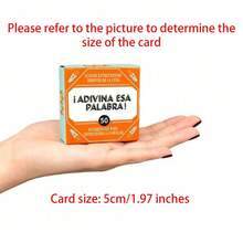 Adivinha Esta Palavra - Um Jogo de Cartas Mini Popular Espanhol com 50 Cartas, Ideal para Reuniões com Amigos e Família, Bem como Presentes de Feriados. Este Jogo de Cartas Aumenta o Entretenimento Social, Jogos de Festa. Tamanho da Carta: 5cm/1,97 Polegadas - Laranja - Visão 4