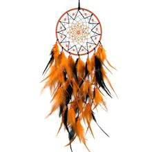 1PC Vintage Dream Catcher Feather Hanging Ornament Room Decoration Suitable As A Birthday Gift For Girlfriend Or Best Friend - 58-2205 Đen và Cam - Xem 7