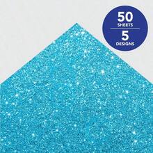 Bold Multicolor Sparkle Scrapbook Paper Pad 50 Sheets 5 Designs - 肉凍 - 查看 6