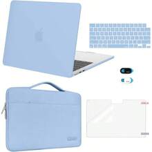 MOSISO Compatible With 13 Inch Case 2025 2024 2023 2022 M4 A3240 M3 A3113 M2 A2681 Hard Shell Sleeve Bag Keyboard Skin Webcam Cover Screen Film For 13.6 Inch Air Blue Complete Protection Suite For Daily Use Travel And Work Environments - AirBlue - Xem 1