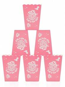 10个/20个/50个粉色银色迪斯科西部牛仔主题爆米花盒，迪斯科牛仔生日派对装饰，西部糖果盒，派对礼品袋，西部主题婴儿派对生日派对用品 - 彩色 - 查看 1